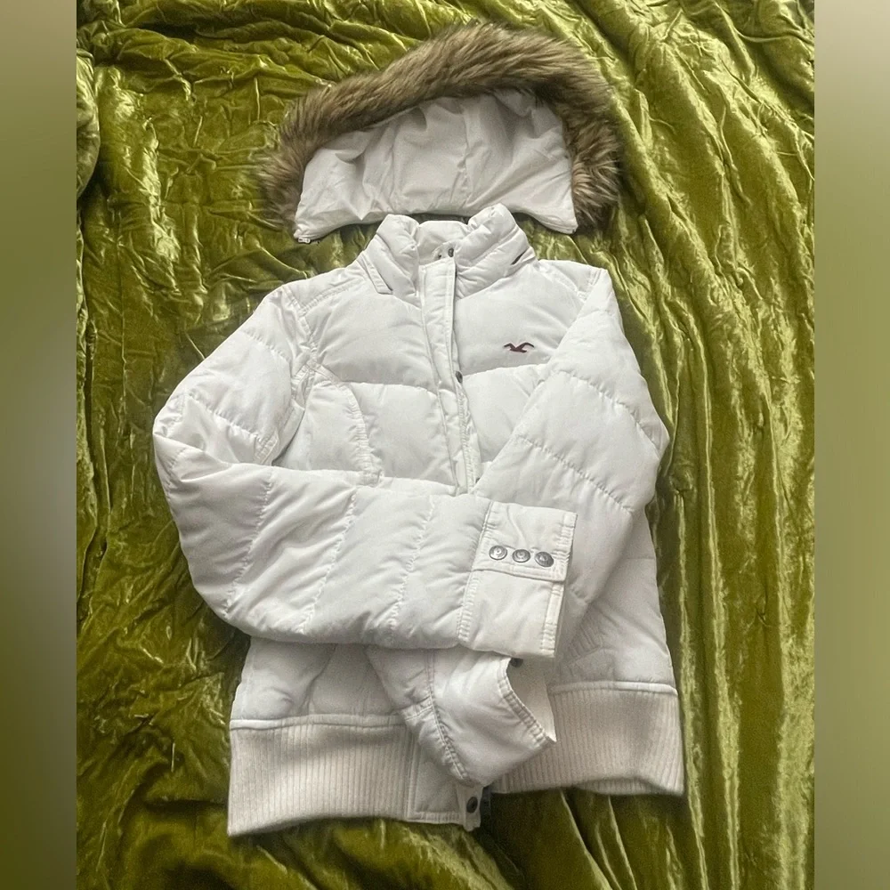 Jennifer body cream white  Puffer Jacket hollister vintage rare gap hoodie - Picture 5 of 15